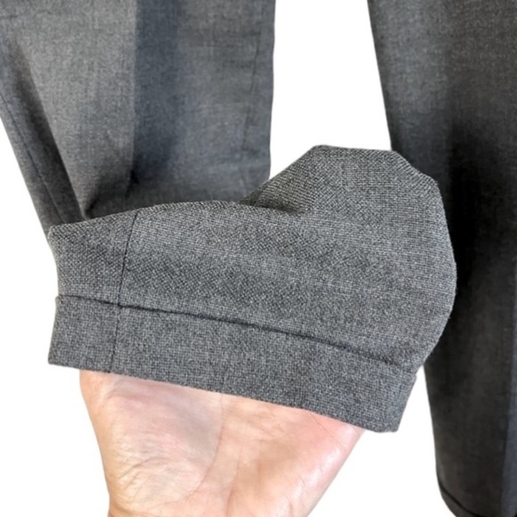 Zara Gray Cuffed Trouser Pant. Size 32 - Picture 5 of 9